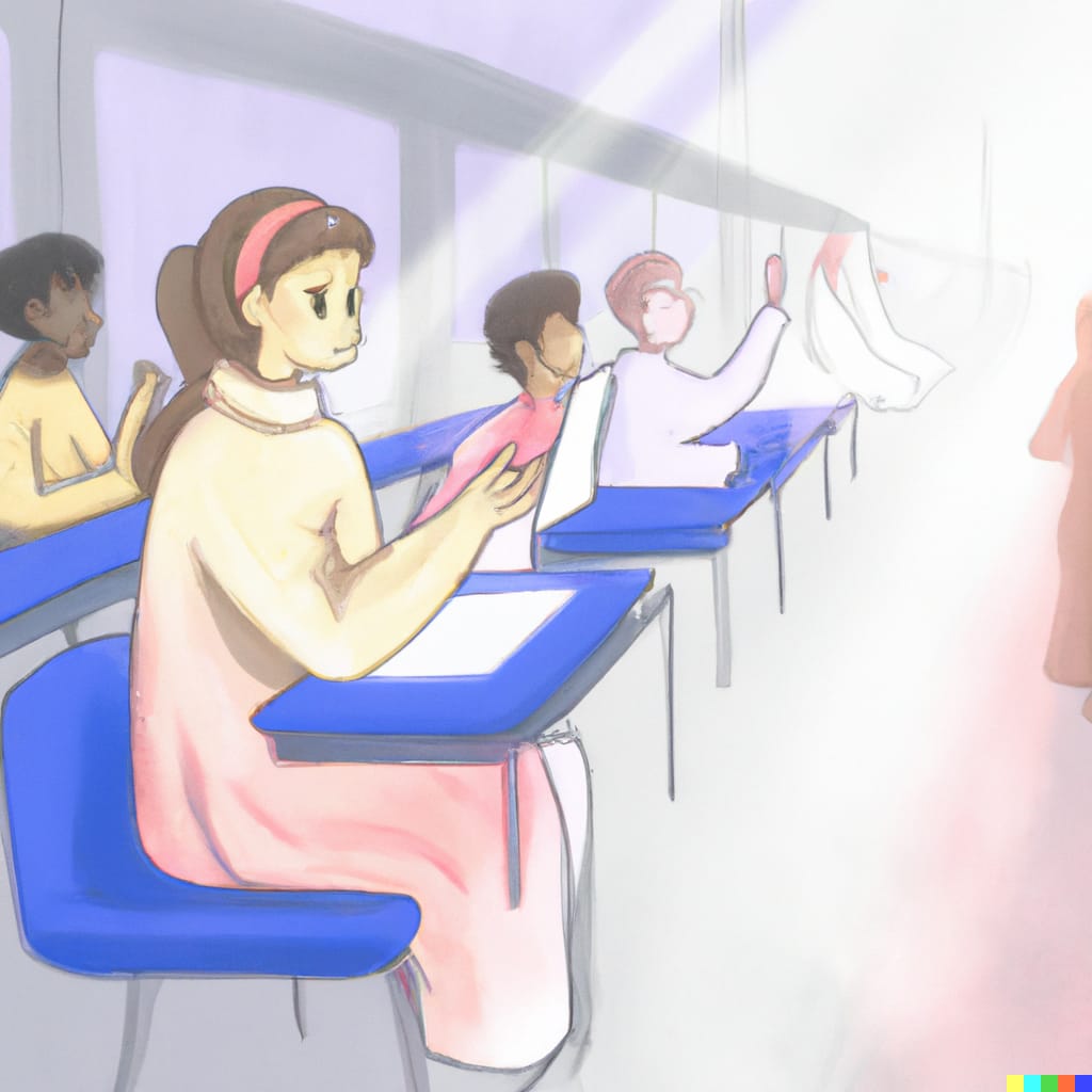 classroom of diverse students